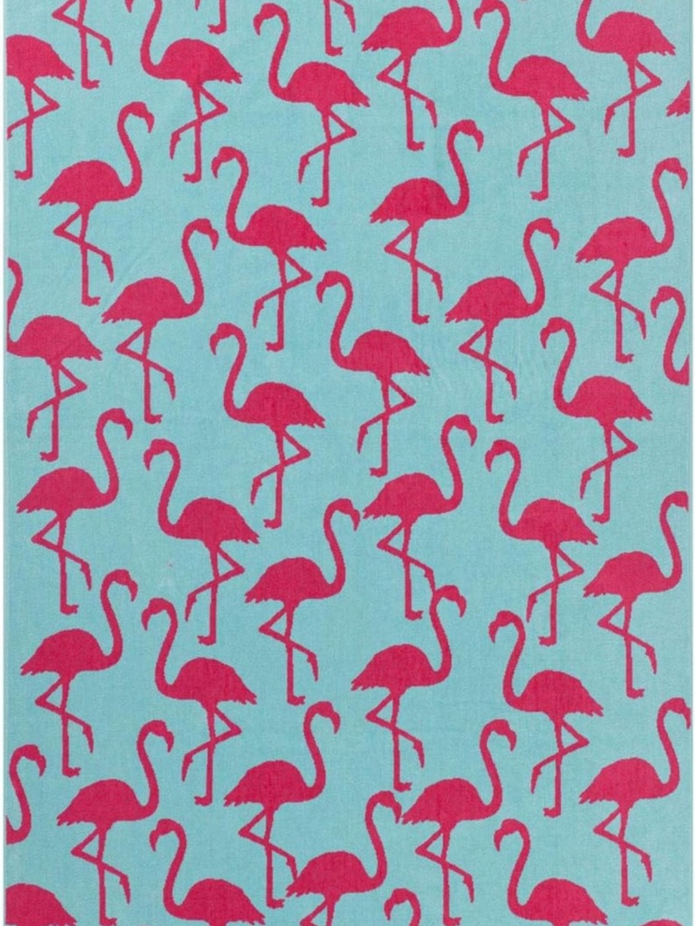 (2) Pink Flamingo Print Beach Towel - Aqua Background- 2 large size high quality - Picture 2 of 15